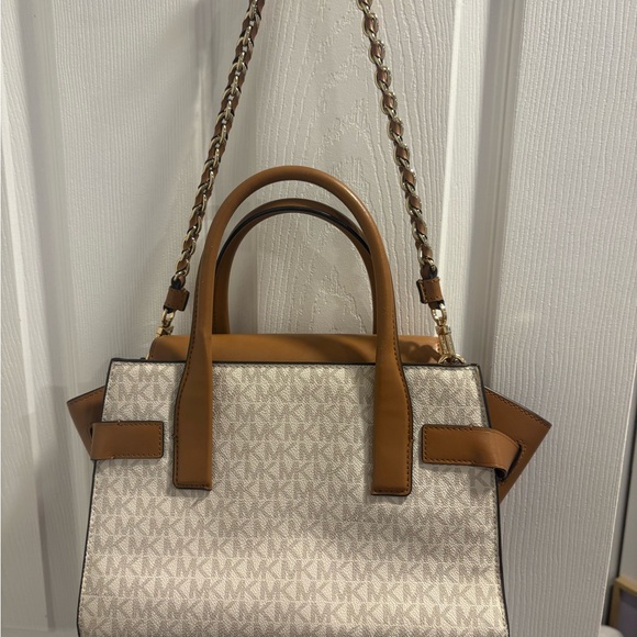 michael kors handbag crossbody cream | eBay Michael Kors Tan and Cream Satchel & Cross Body Bag